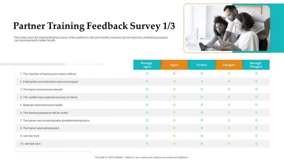 Sales Facilitation Partner Management Partner Training Feedback Survey Content Background PDF