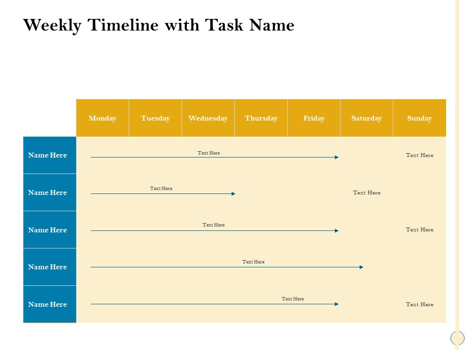 Sales Optimization Best Practices To Close More Deals Weekly Timeline With Task Name Graphics PDF