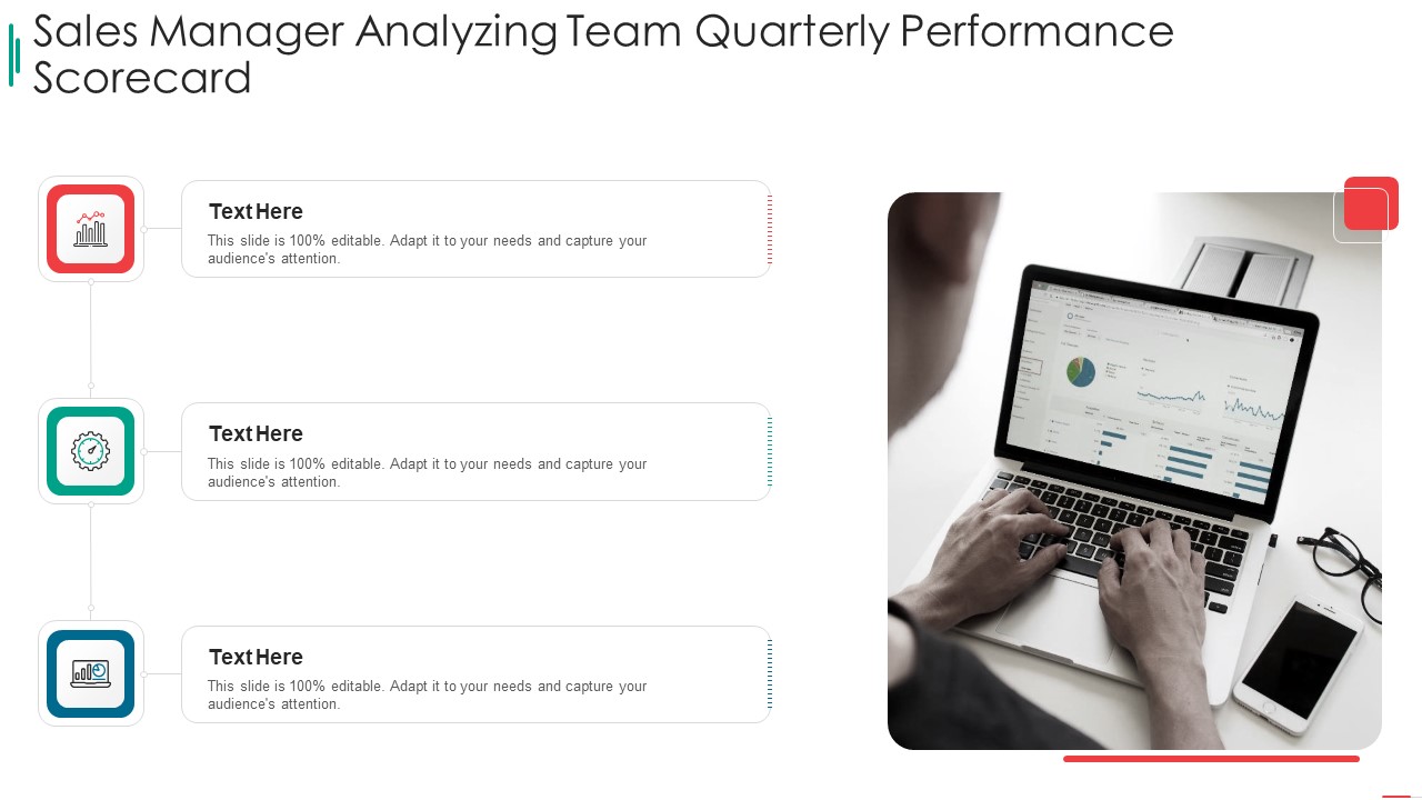 Sales Rep Scorecard Sales Manager Analyzing Team Quarterly Performance Scorecard Guidelines PDF