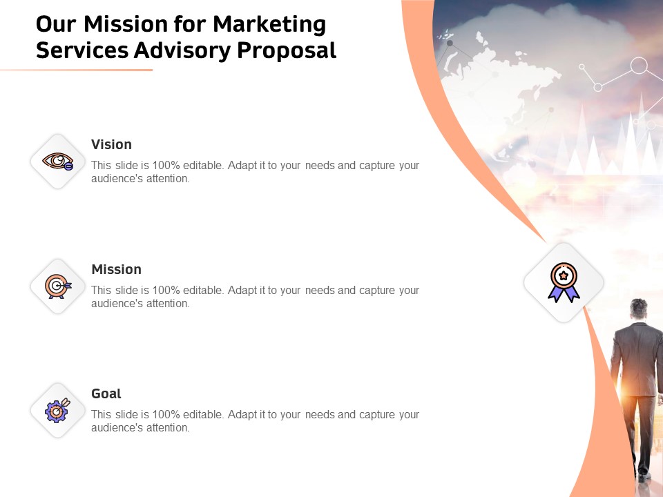 Sales Strategy Consulting Our Mission For Marketing Services Advisory Proposal Template PDF