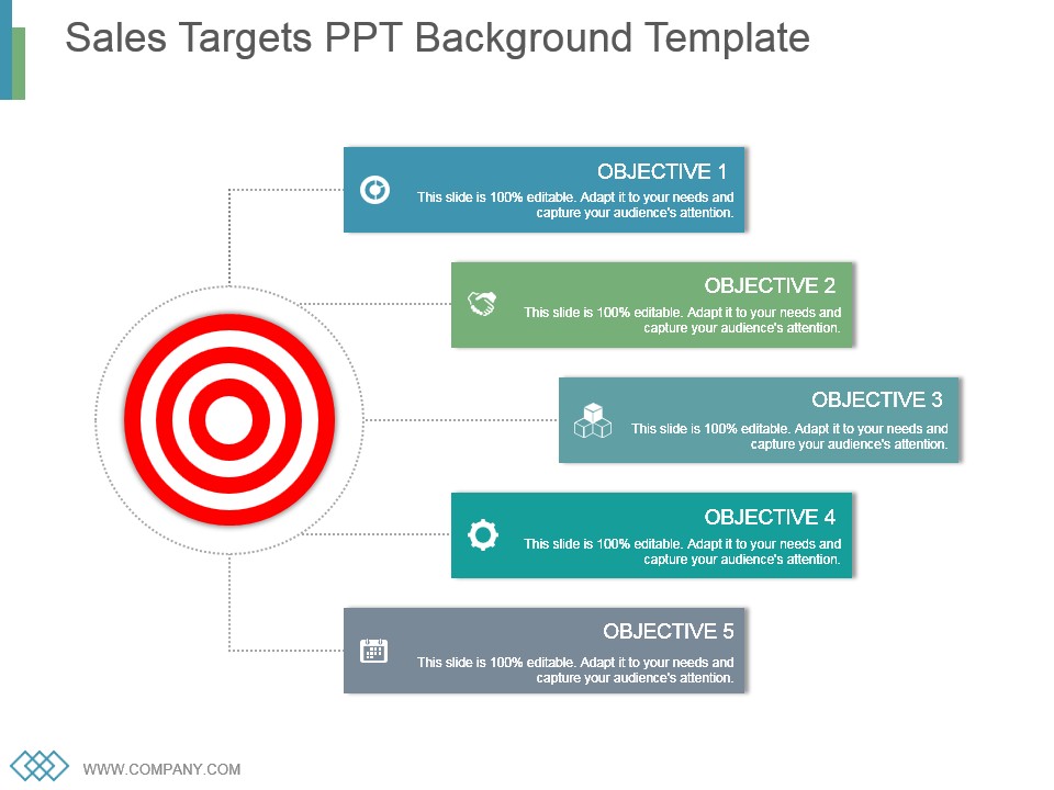 Sales Targets Ppt Background Template