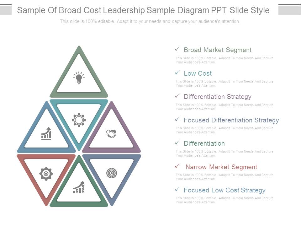 Sample Of Broad Cost Leadership Sample Diagram Ppt Slide Style