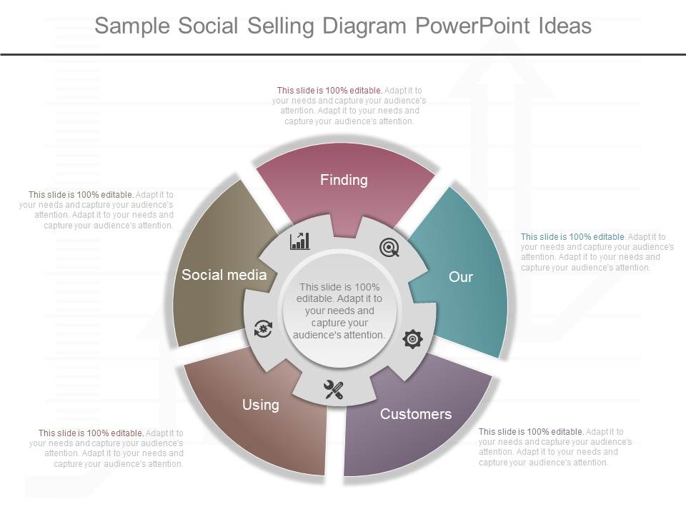 Sample Social Selling Diagram Powerpoint Ideas