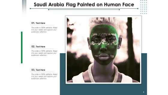 Saudi Arabia Flag Steel Pole Human Face Ppt PowerPoint Presentation Complete Deck