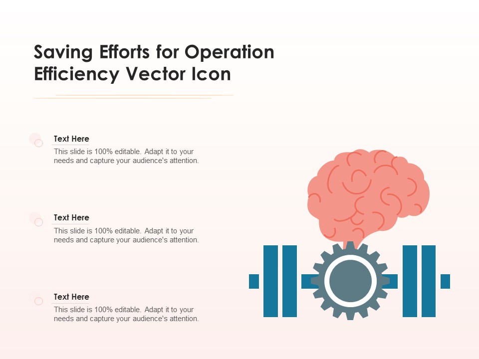 Saving Efforts For Operation Efficiency Vector Icon Ppt PowerPoint Presentation Styles Infographic Template PDF