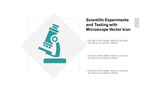 Scientific Experiments And Testing With Microscope Vector Icon Ppt PowerPoint Presentation Infographic Template Picture