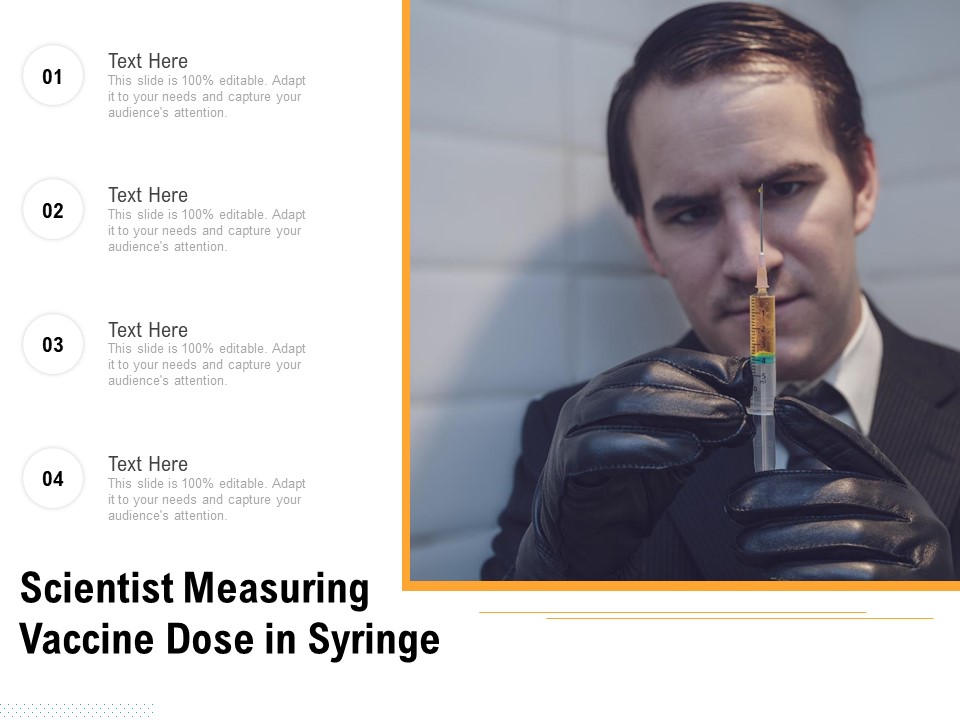 Scientist Measuring Vaccine Dose In Syringe Ppt PowerPoint Presentation Model Summary PDF