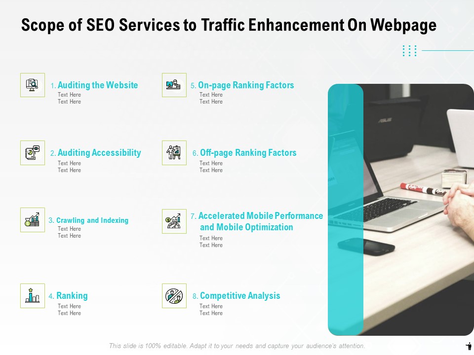 Scope Of SEO Services To Traffic Enhancement On Webpage Ppt PowerPoint Presentation Portfolio Example Topics PDF