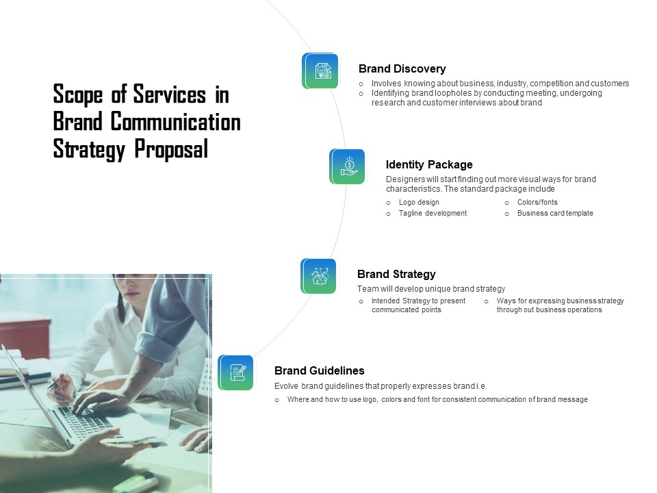 Scope Of Services In Brand Communication Strategy Proposal Ppt Layouts Format PDF