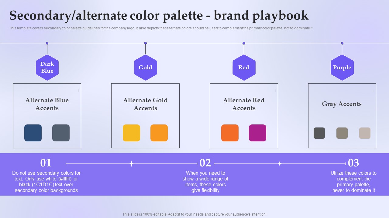 Secondary Alternate Color Palette Brand Playbook Sample PDF