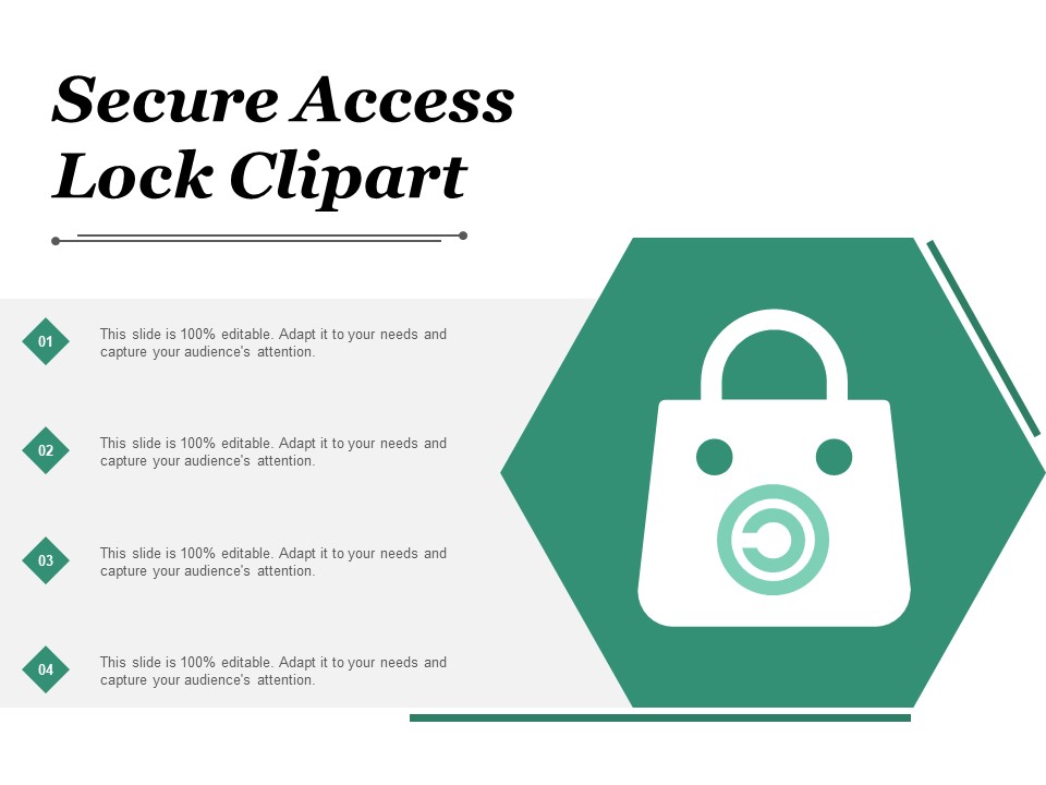 Secure Access Lock Clipart Ppt PowerPoint Presentation Summary File Formats