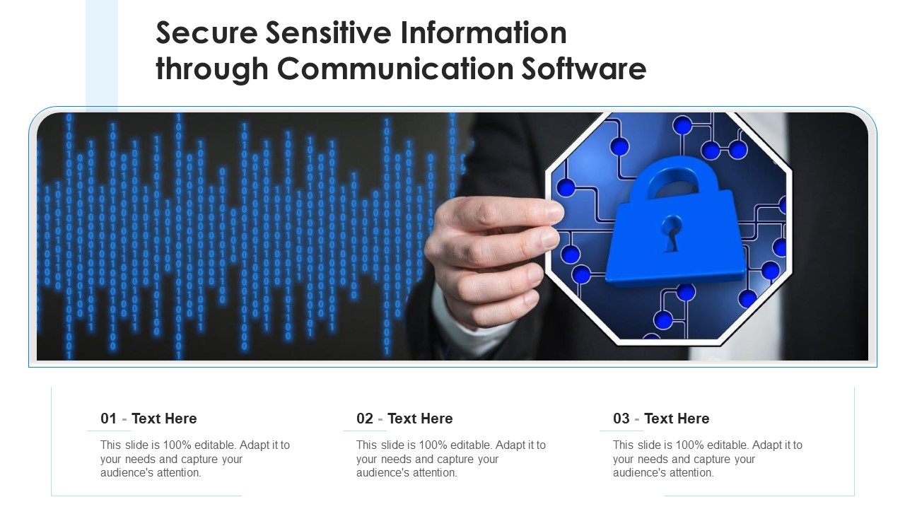 Secure Sensitive Information Through Communication Software Ppt PowerPoint Presentation Gallery Graphics PDF