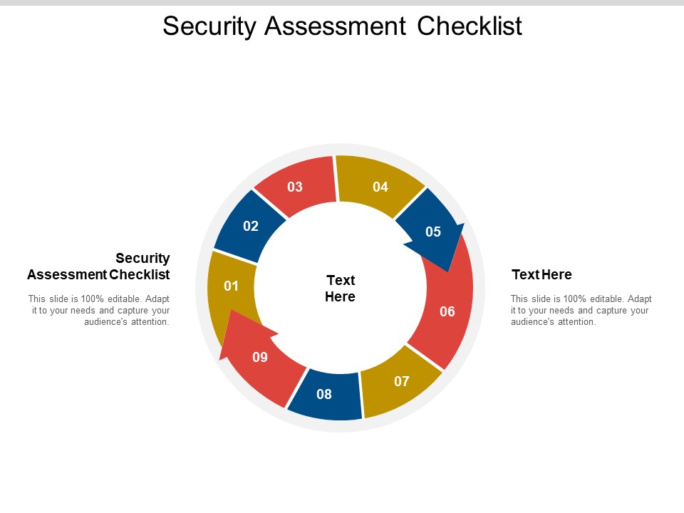 Security Assessment Checklist Ppt PowerPoint Presentation Model Rules Cpb Pdf