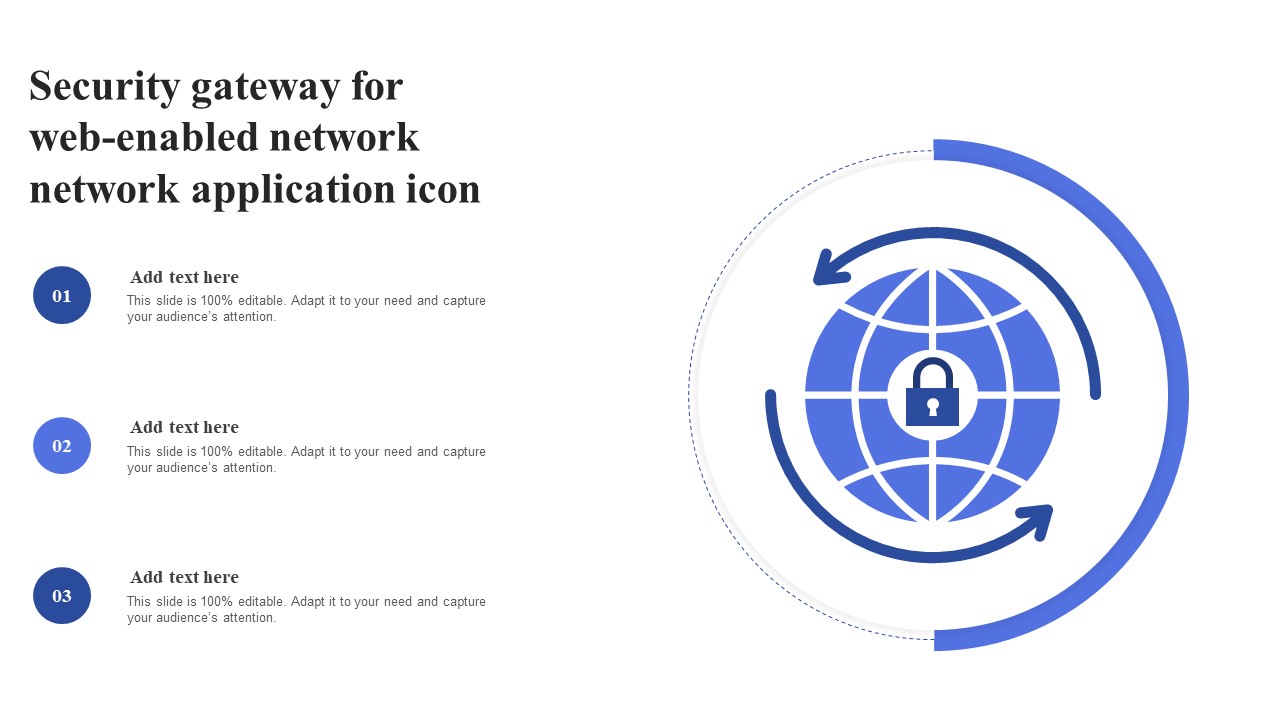 Security Gateway For Web Enabled Network Network Application Icon Demonstration PDF