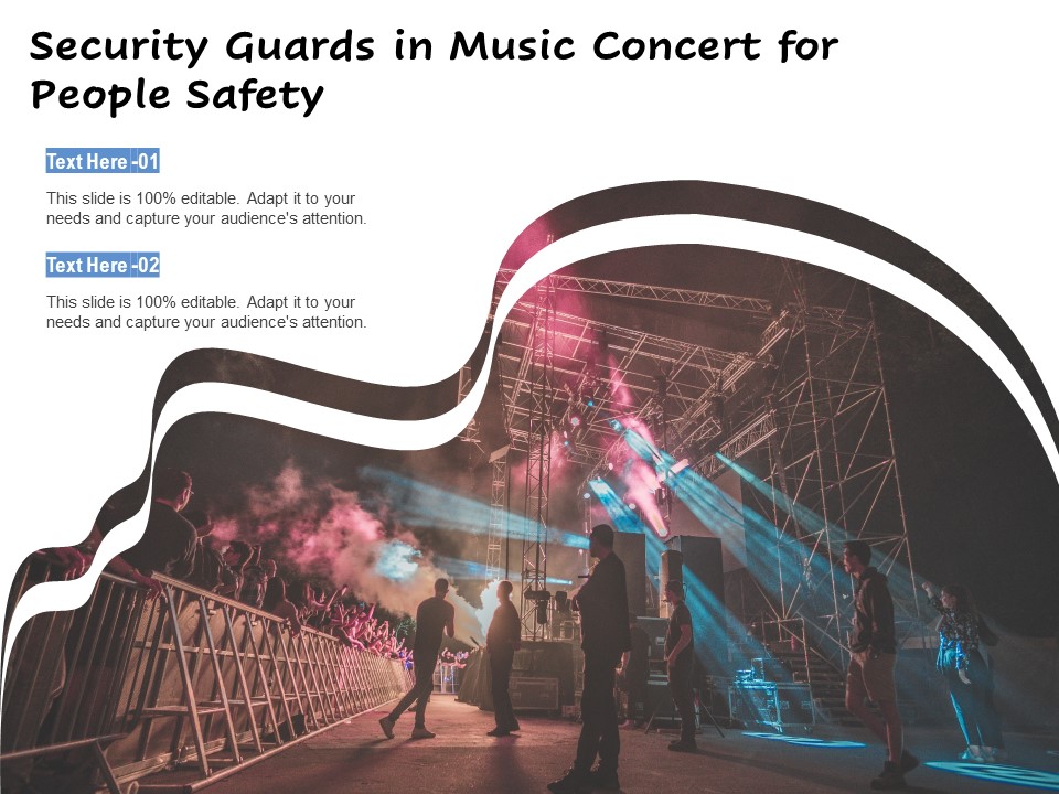 Security Guards In Music Concert For People Safety Ppt PowerPoint Presentation Outline Guide PDF