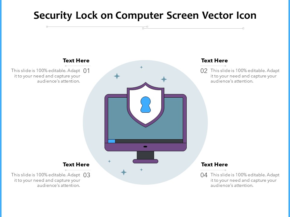 Security Lock On Computer Screen Vector Icon Ppt PowerPoint Presentation Gallery Templates PDF