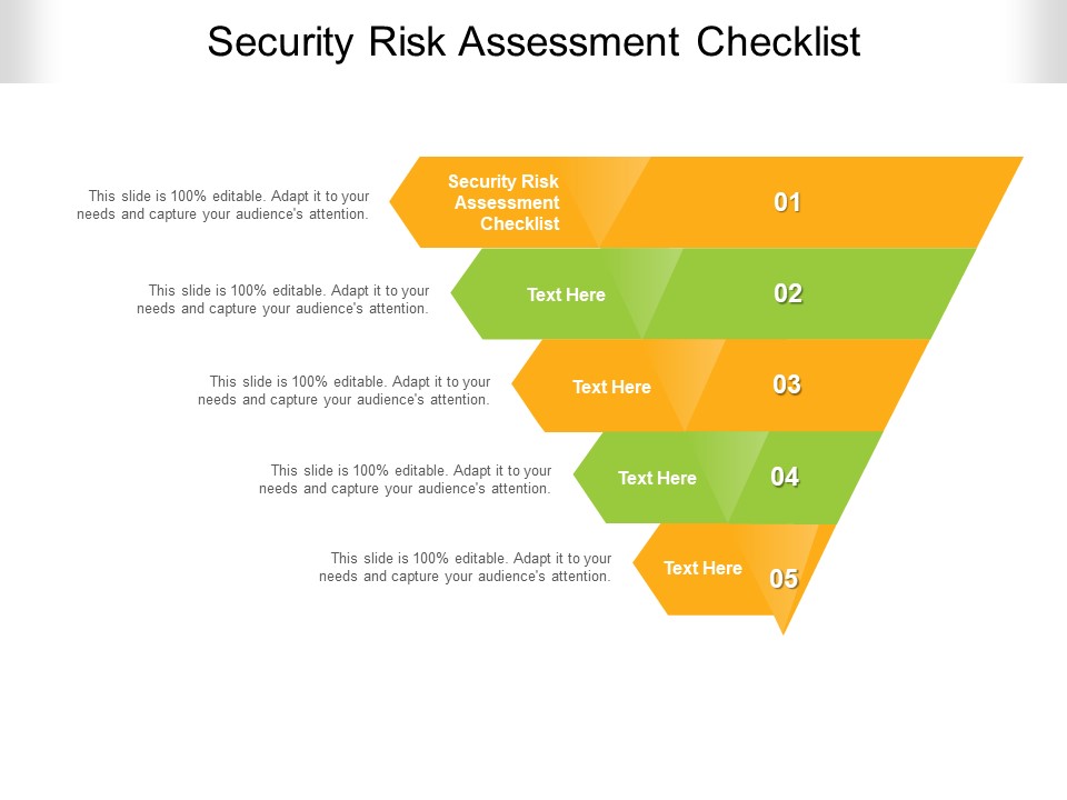 Security Risk Assessment Checklist Ppt PowerPoint Presentation Model Good Cpb Pdf