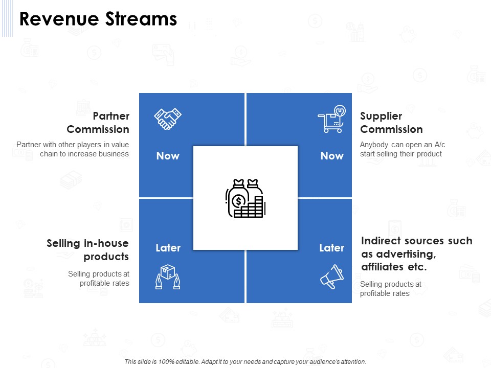 Seed Investment Revenue Streams Ppt Infographics Graphics Template PDF