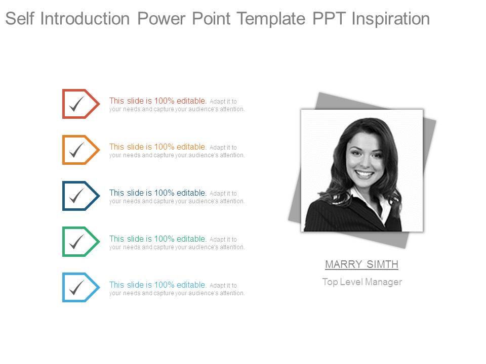 Self Inroduction Power Point Template Ppt Inspiration