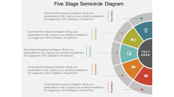 Semi Circular Free PowerPoint Template