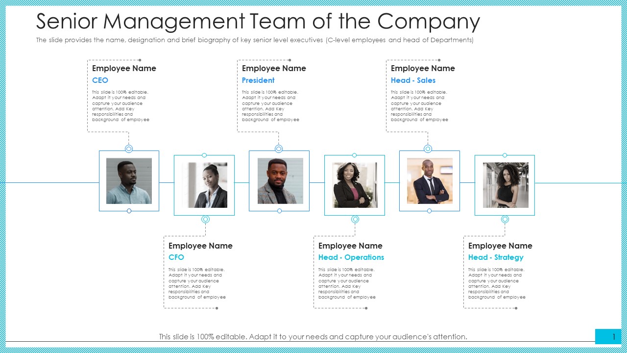 Senior Management Team Of The Company Ideas PDF