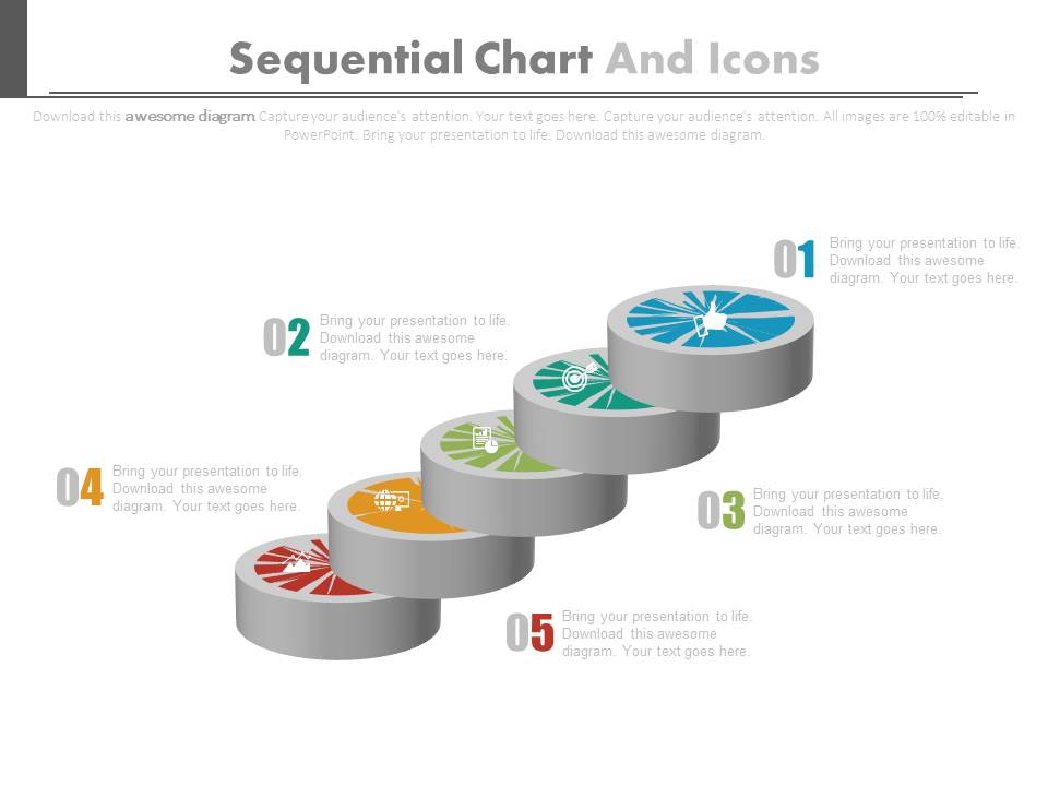 Sequential Chart With Financial Management Icons Powerpoint Template