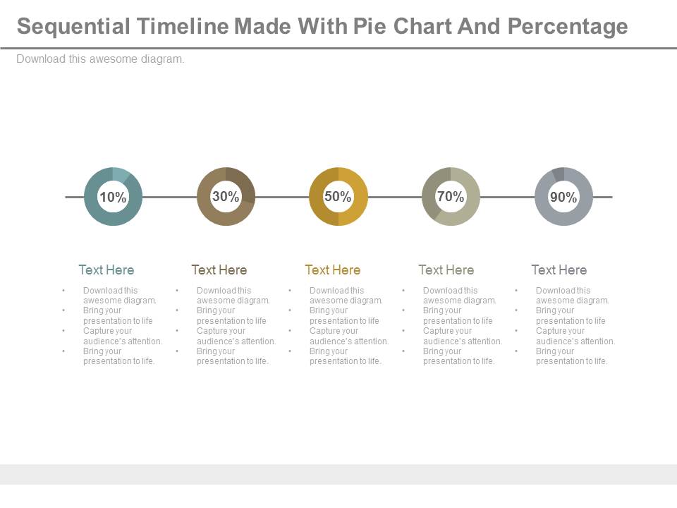 Sequential Timeline Diagram With Percentage Values Powerpoint Slides
