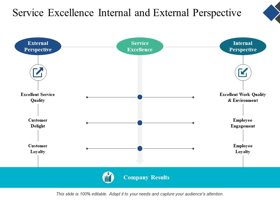 Service Excellence Internal And External Perspective Ppt Powerpoint Presentation Slides
