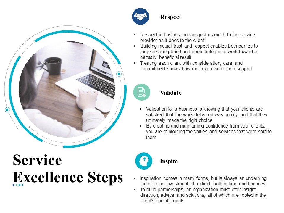Service Excellence Steps Business Ppt Powerpoint Presentation Icon