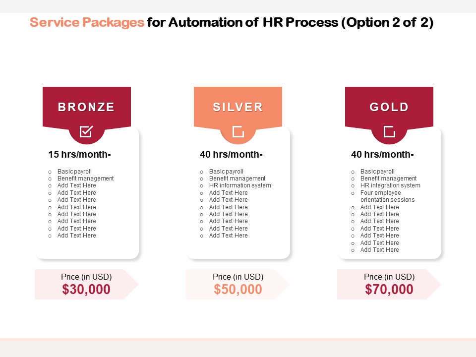 Service Packages For Automation Of HR Process Basic Payroll Ppt PowerPoint Presentation Summary Icon PDF