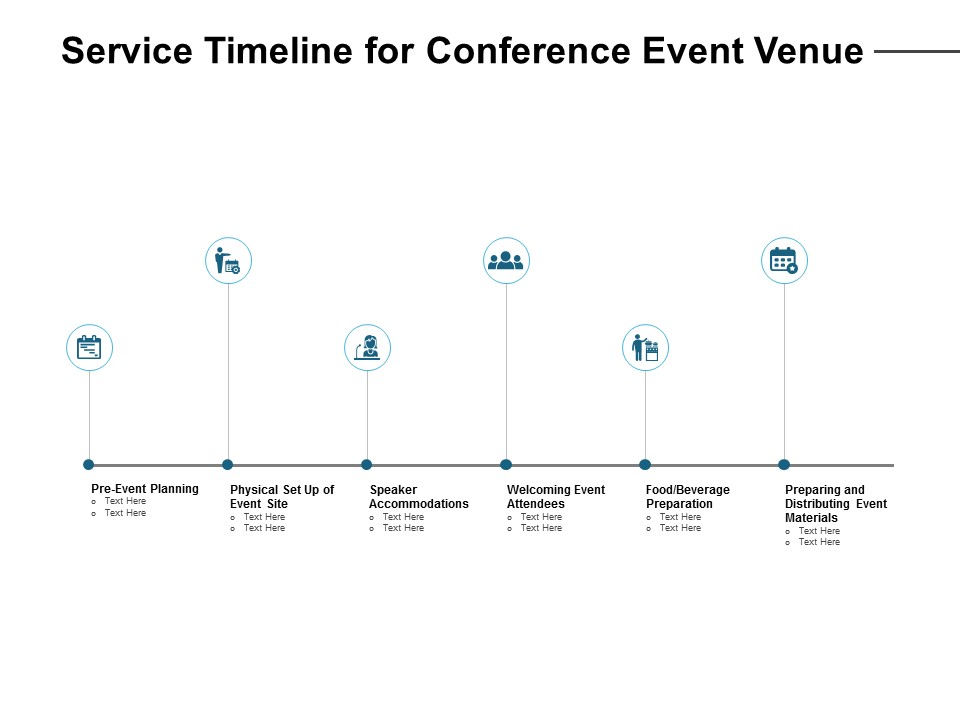 Service Timeline For Conference Event Venue Ppt PowerPoint Presentation Infographic Template Design Ideas