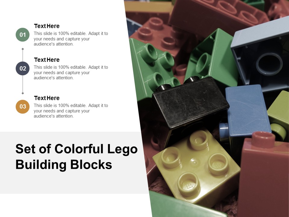 Set Of Colorful Lego Building Blocks Ppt Powerpoint Presentation Templates