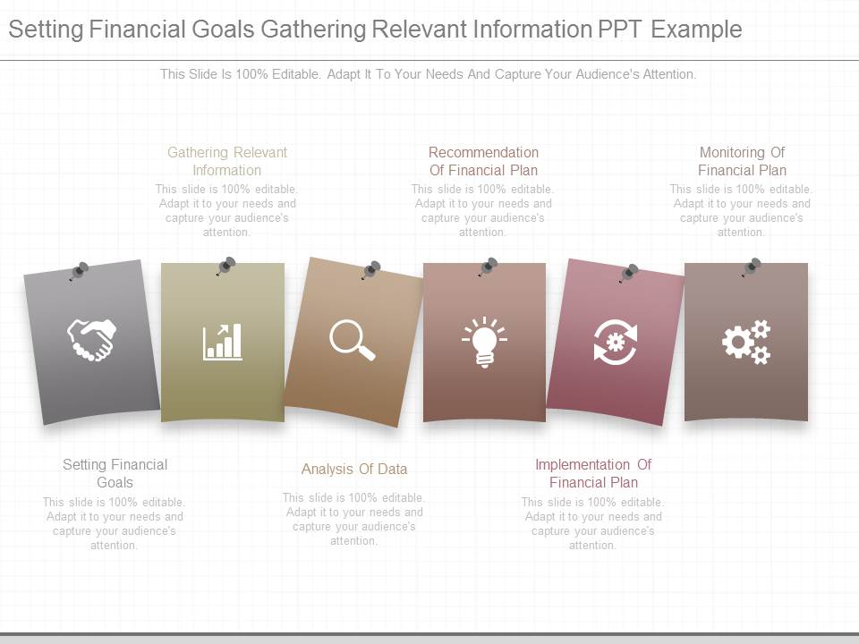 Setting Financial Goals Gathering Relevant Information Ppt Example
