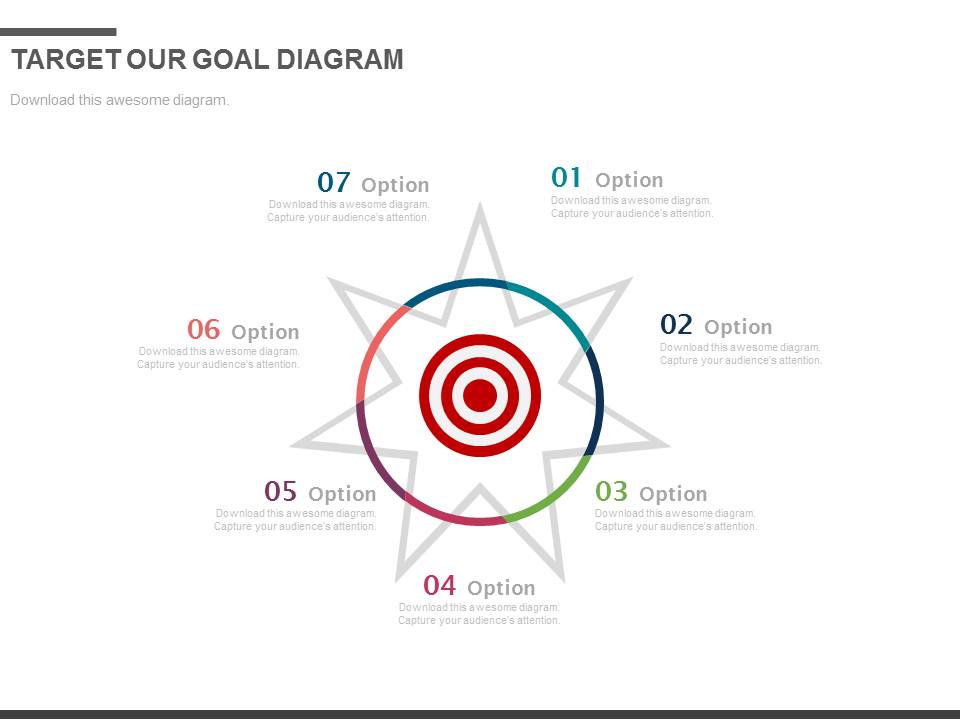 Seven Steps To Focus On Target Powerpoint Slides
