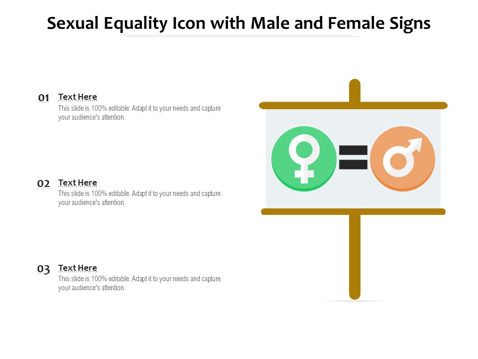 Sexual Equality Icon With Male And Female Signs Ppt PowerPoint Presentation Layouts Show PDF