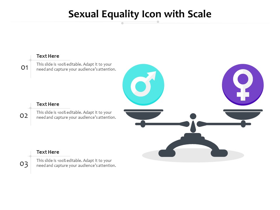Sexual Equality Icon With Scale Ppt PowerPoint Presentation Slides Diagrams PDF
