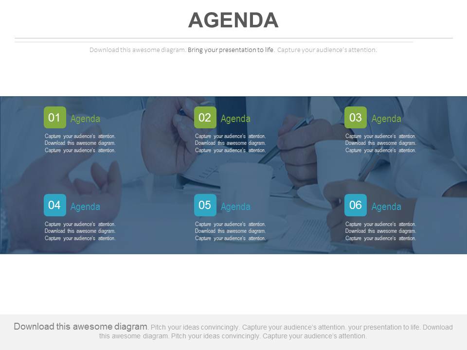 Six Agendas For Team Strategy Powerpoint Slides