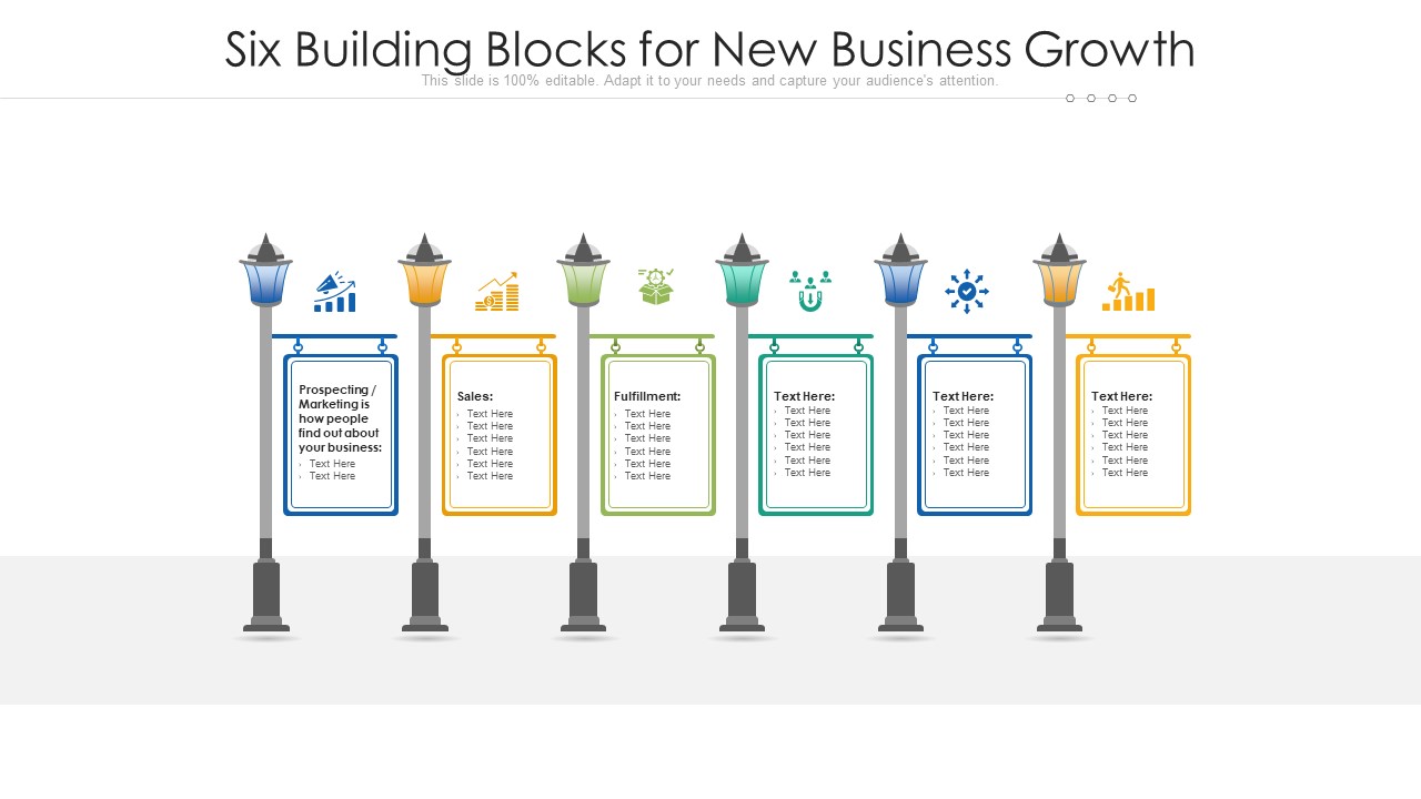 Six Building Blocks For New Business Growth Ppt PowerPoint Presentation Gallery Professional PDF