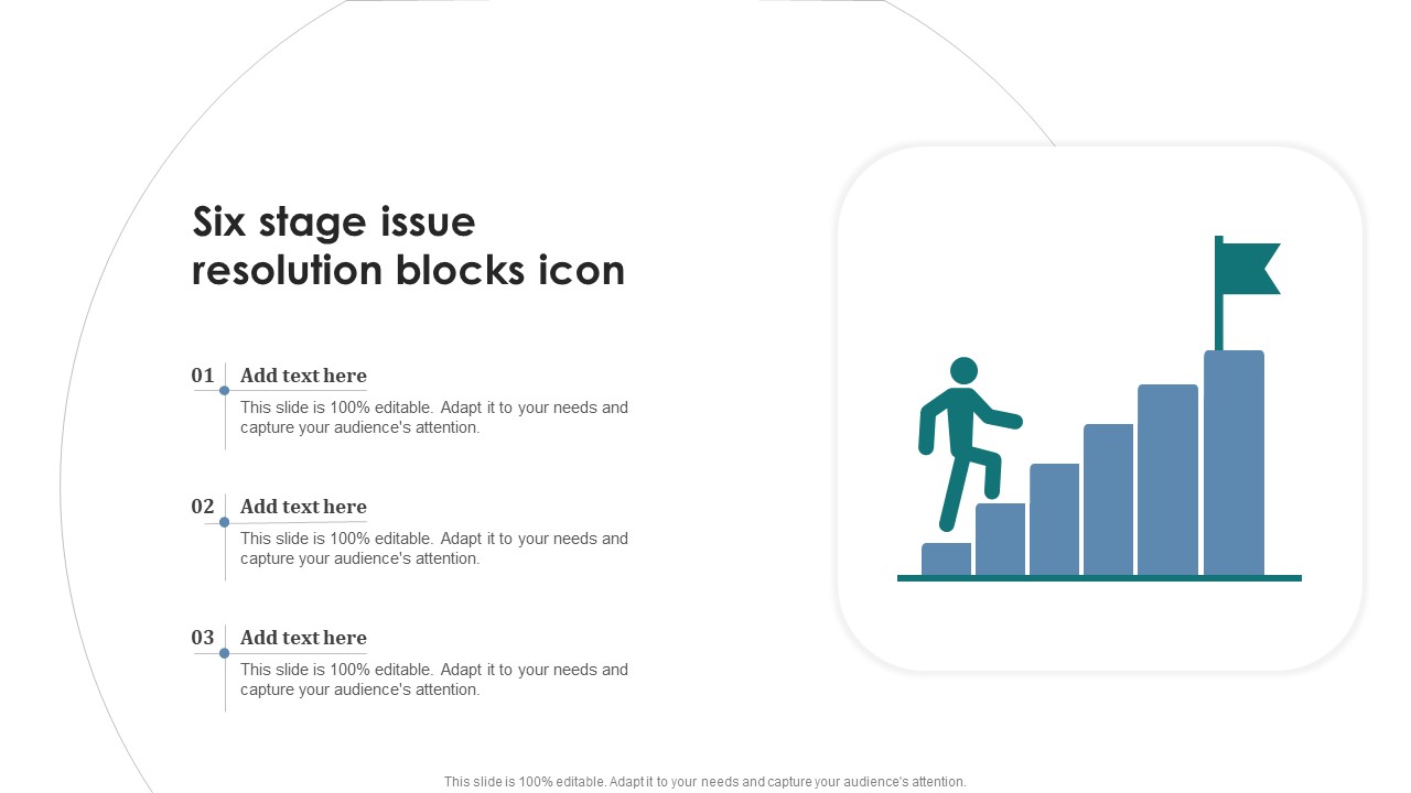 Six Stage Issue Resolution Blocks Icon Themes PDF