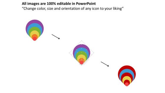 Six Staged Concentric Circles For Business Marketing Strategy Powerpoint Template
