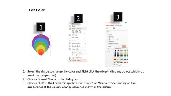 Six Staged Concentric Circles For Business Marketing Strategy Powerpoint Template