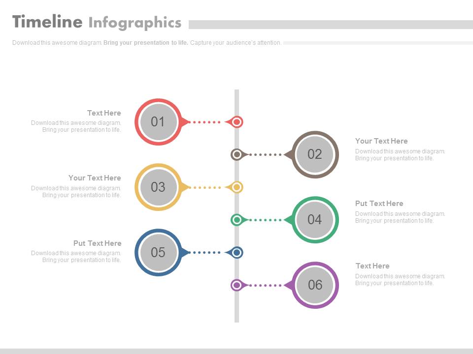 Six Staged Customer Journey Map Diagram Powerpoint Slides