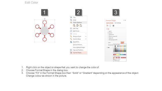 Six Staged Hub And Spokes Diagram Powerpoint Slides