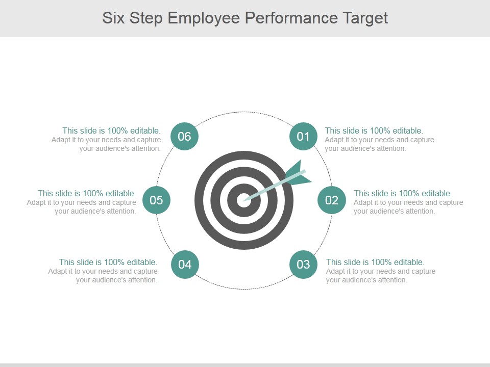 Six Step Employee Performance Target Ppt PowerPoint Presentation Professional