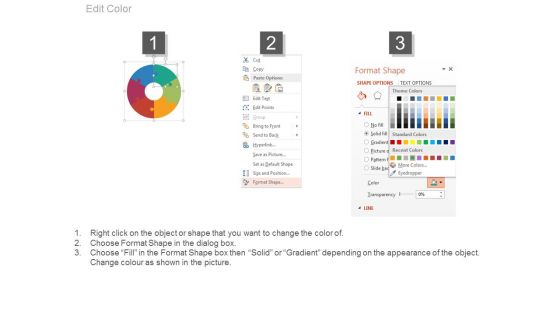 Six Steps Circular Puzzle Timeline Chart Powerpoint Slides