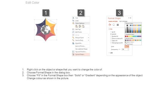 Six Steps For Global Business Process Powerpoint Template