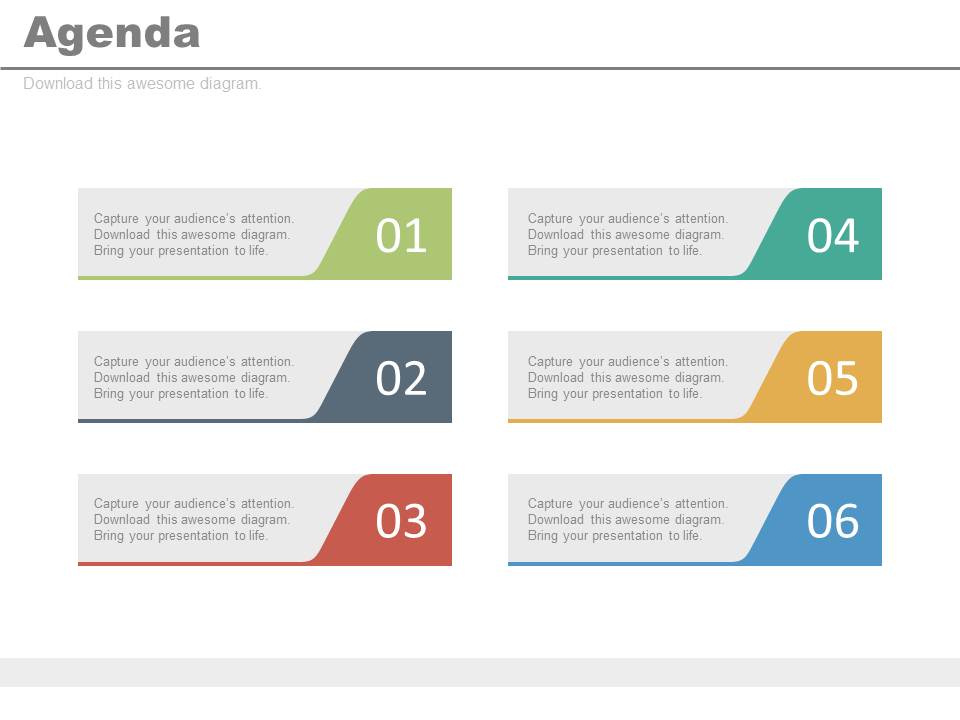 Six Steps For Successful Business Agenda Powerpoint Slides