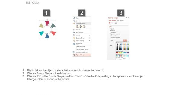 Six Tags On Circle For Business Communication PowerPoint Slides