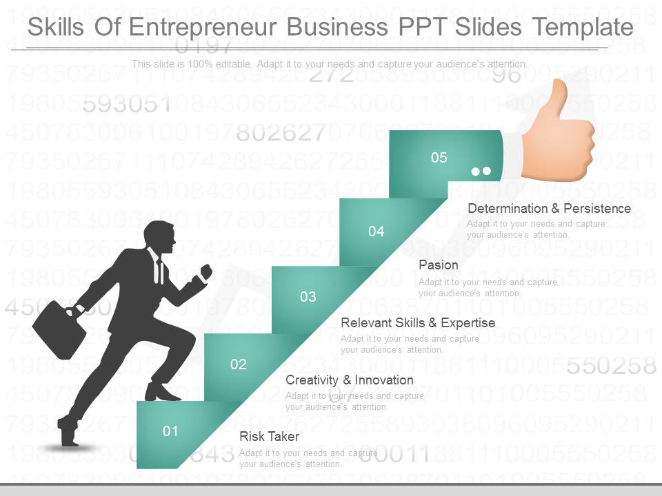 Skills Of Entrepreneur Business Ppt Slides Template