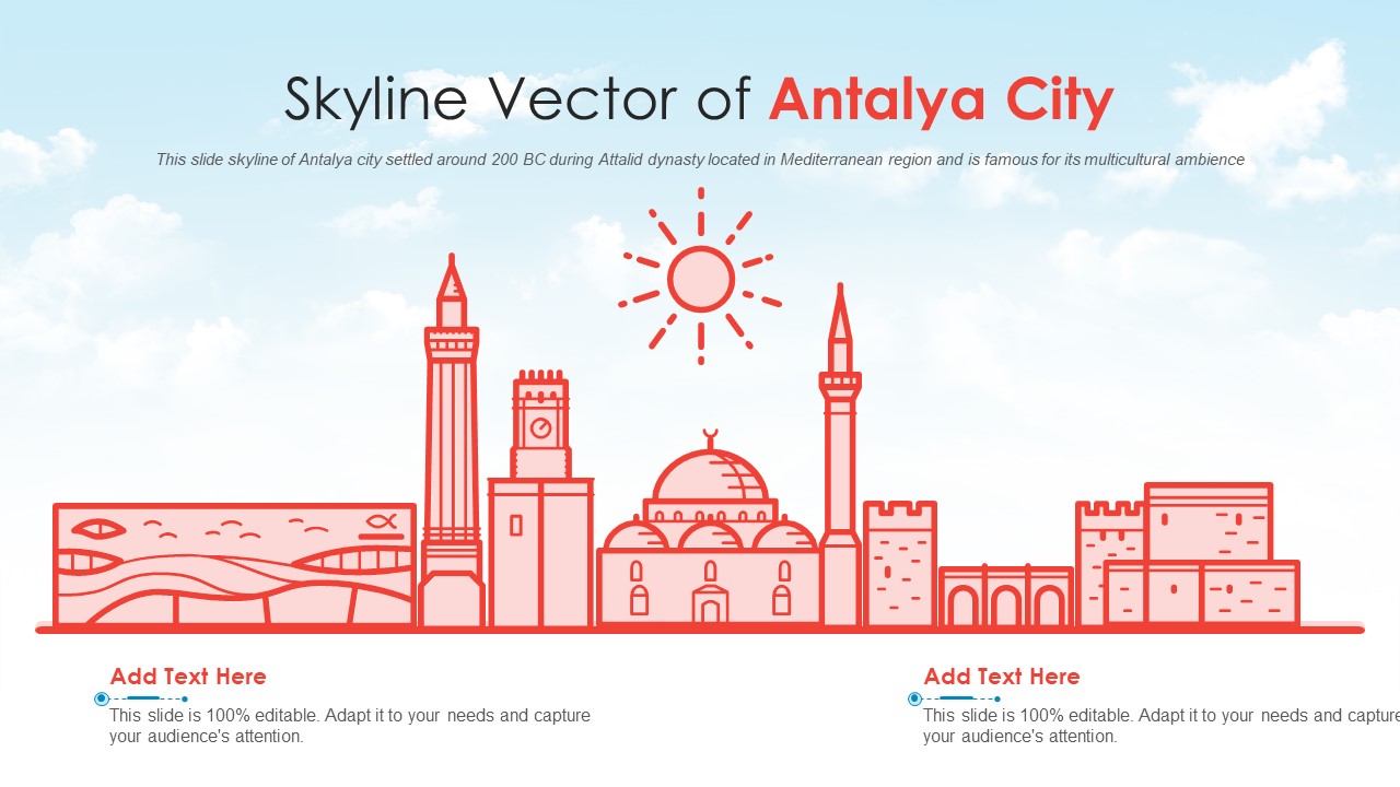 Skyline Vector Of Antalya City PowerPoint Presentation PPT Template PDF